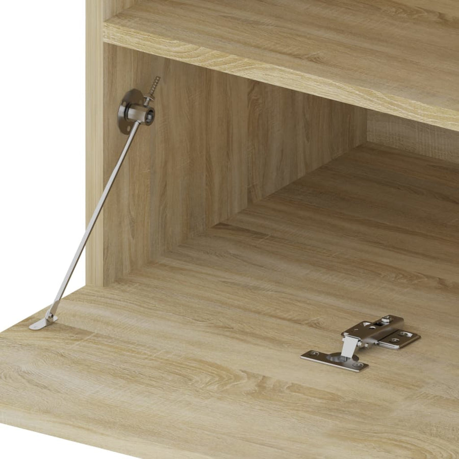 Tv-Meubelen Met Led-Verlichting 2 75 x 35 x 40 cm Sonoma eiken