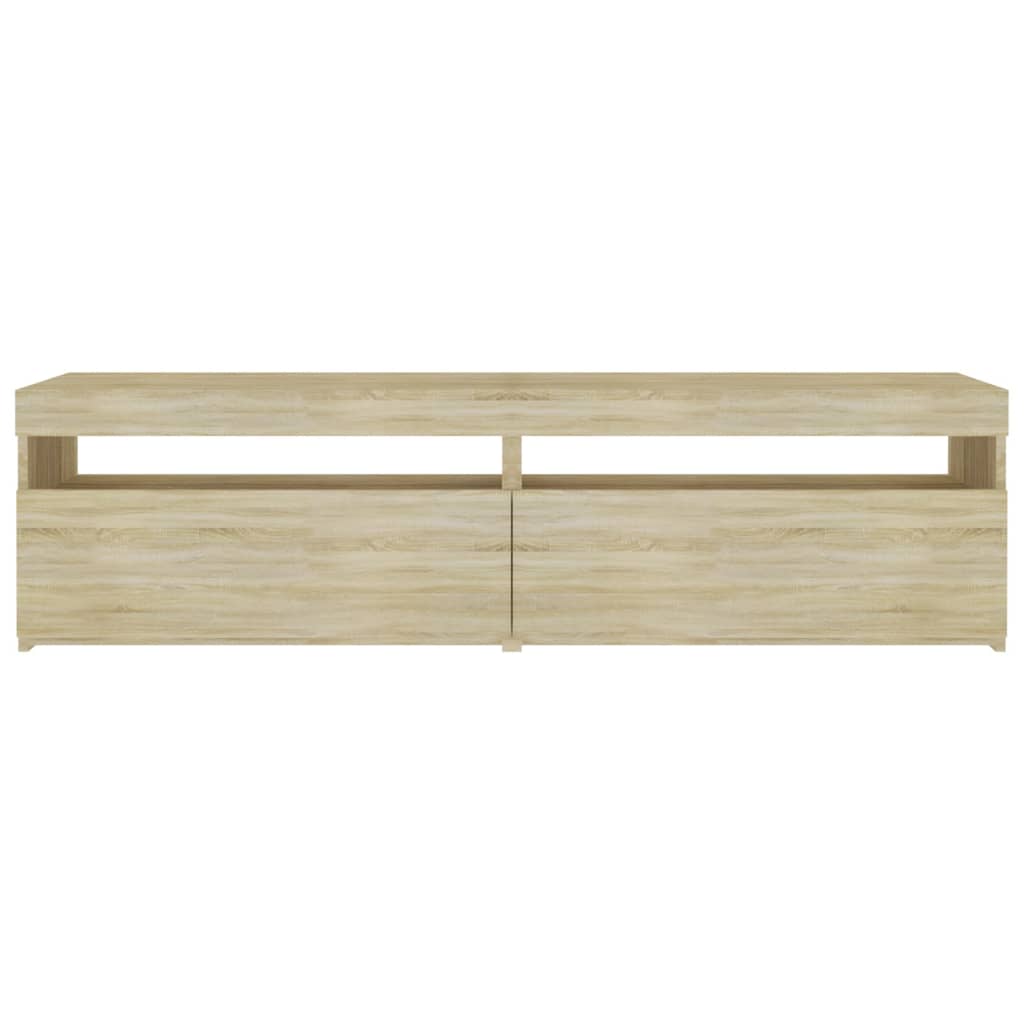 Tv-Meubelen Met Led-Verlichting 2 75 x 35 x 40 cm Sonoma eiken