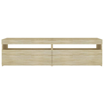 Tv-Meubelen Met Led-Verlichting 2 75 x 35 x 40 cm Sonoma eiken