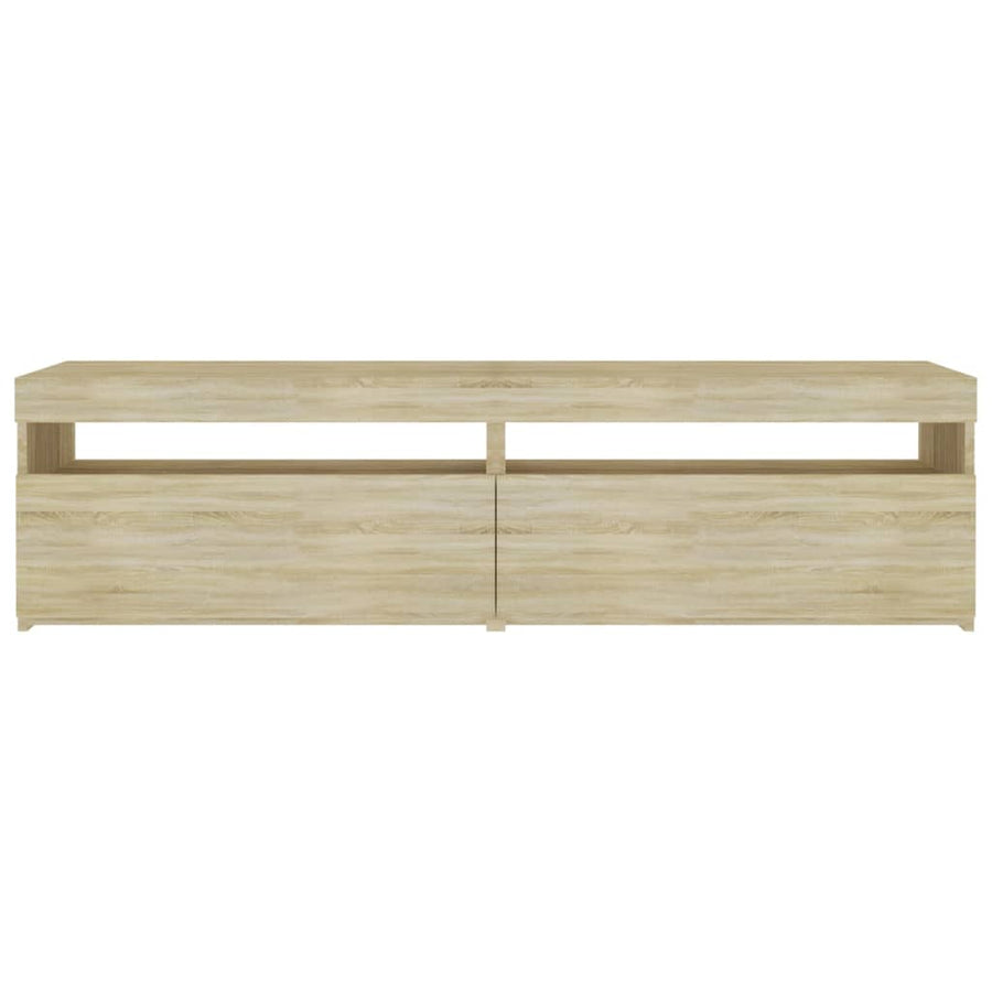 Tv-Meubelen Met Led-Verlichting 2 75 x 35 x 40 cm Sonoma eiken