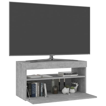 Tv-Meubel Met Led-Verlichting 1 75 x 35 x 40 cm Betongrijs