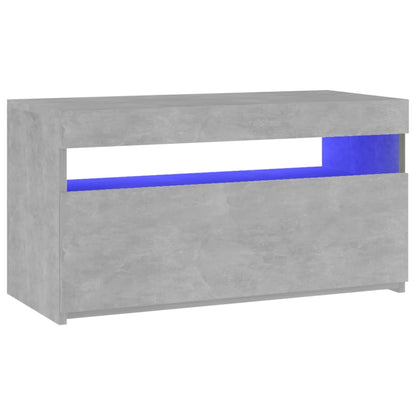 Tv-Meubel Met Led-Verlichting 1 75 x 35 x 40 cm Betongrijs