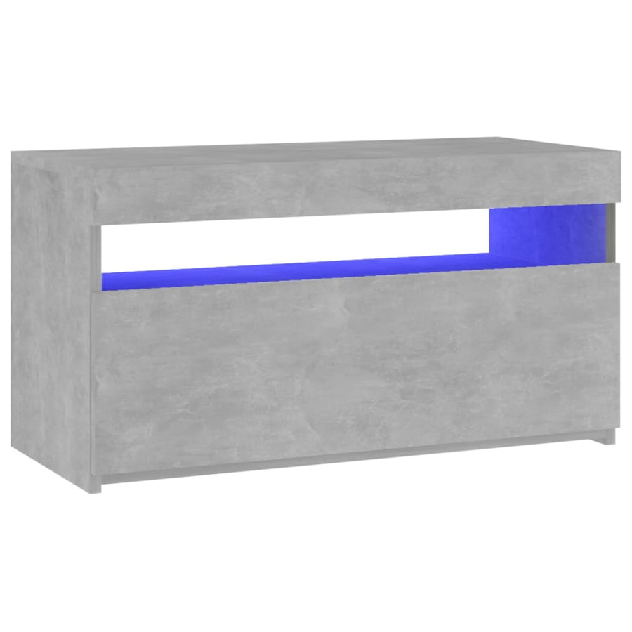 Tv-Meubel Met Led-Verlichting 1 75 x 35 x 40 cm Betongrijs