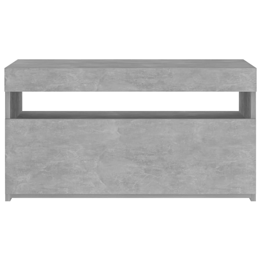 Tv-Meubel Met Led-Verlichting 1 75 x 35 x 40 cm Betongrijs