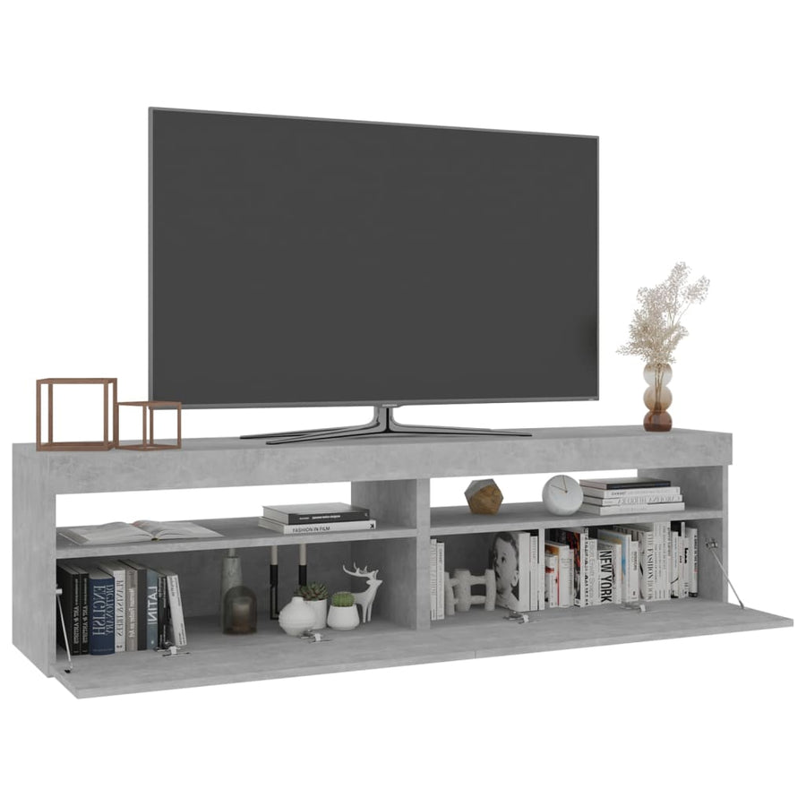 Tv-Meubelen Met Led-Verlichting 2 75 x 35 x 40 cm Betongrijs