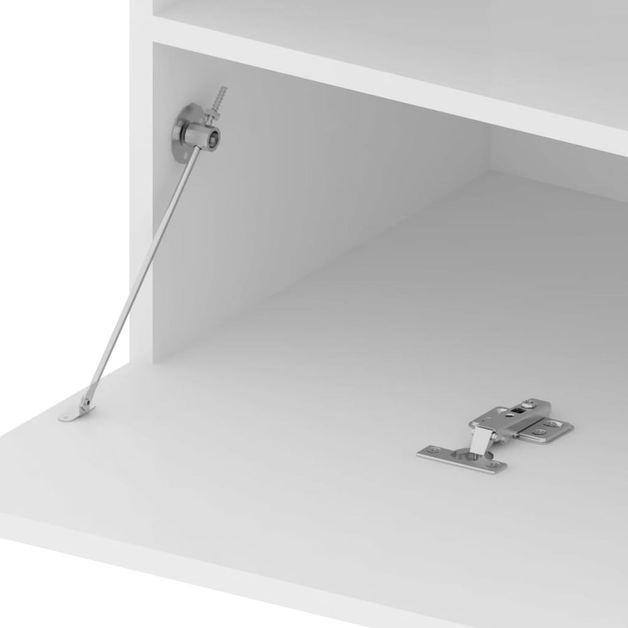 Tv-Meubel Met Led-Verlichting 1 75 x 35 x 40 cm Hoogglans wit