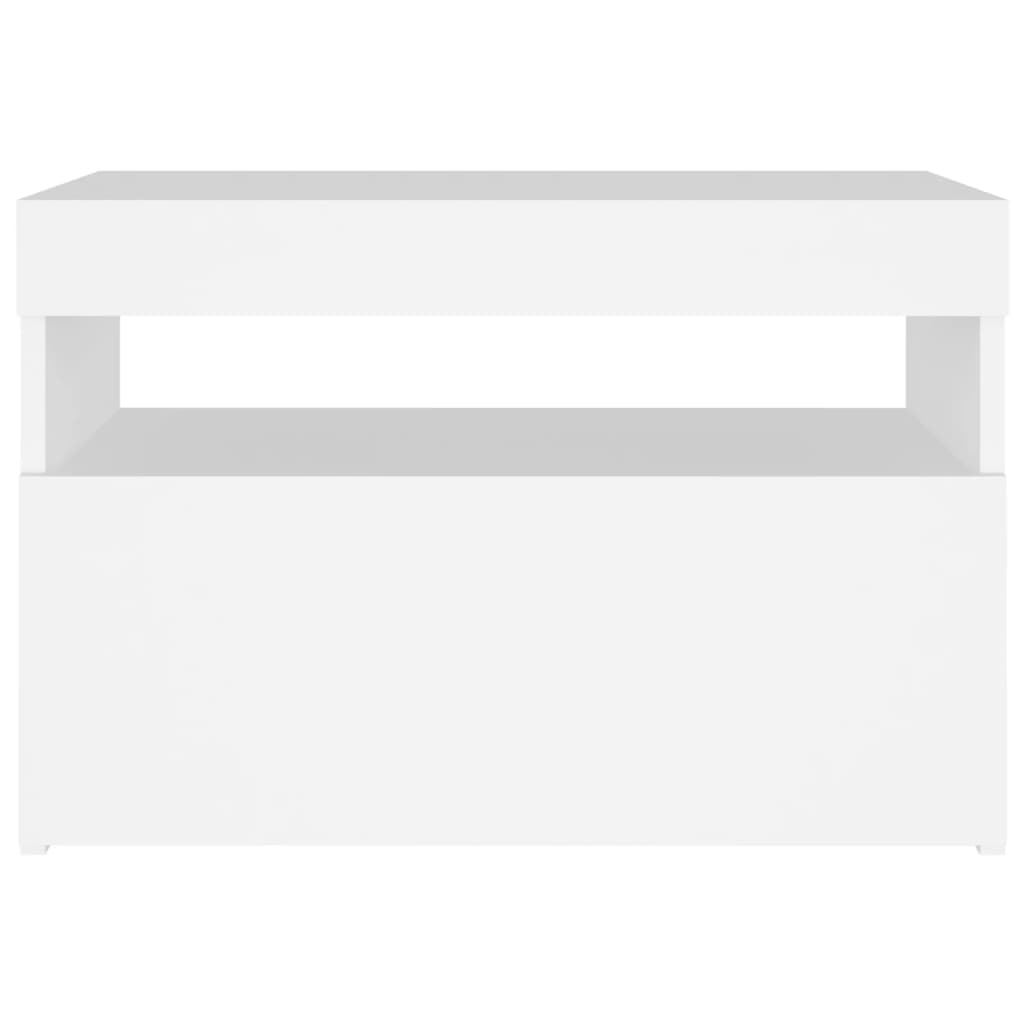 Tv-Meubel Met Led-Verlichting Zwart 1 60 x 35 x 40 cm Wit