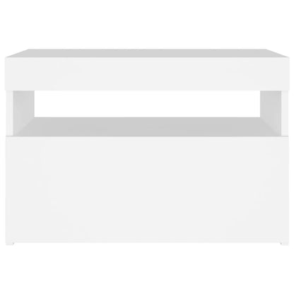 Tv-Meubel Met Led-Verlichting Zwart 1 60 x 35 x 40 cm Wit