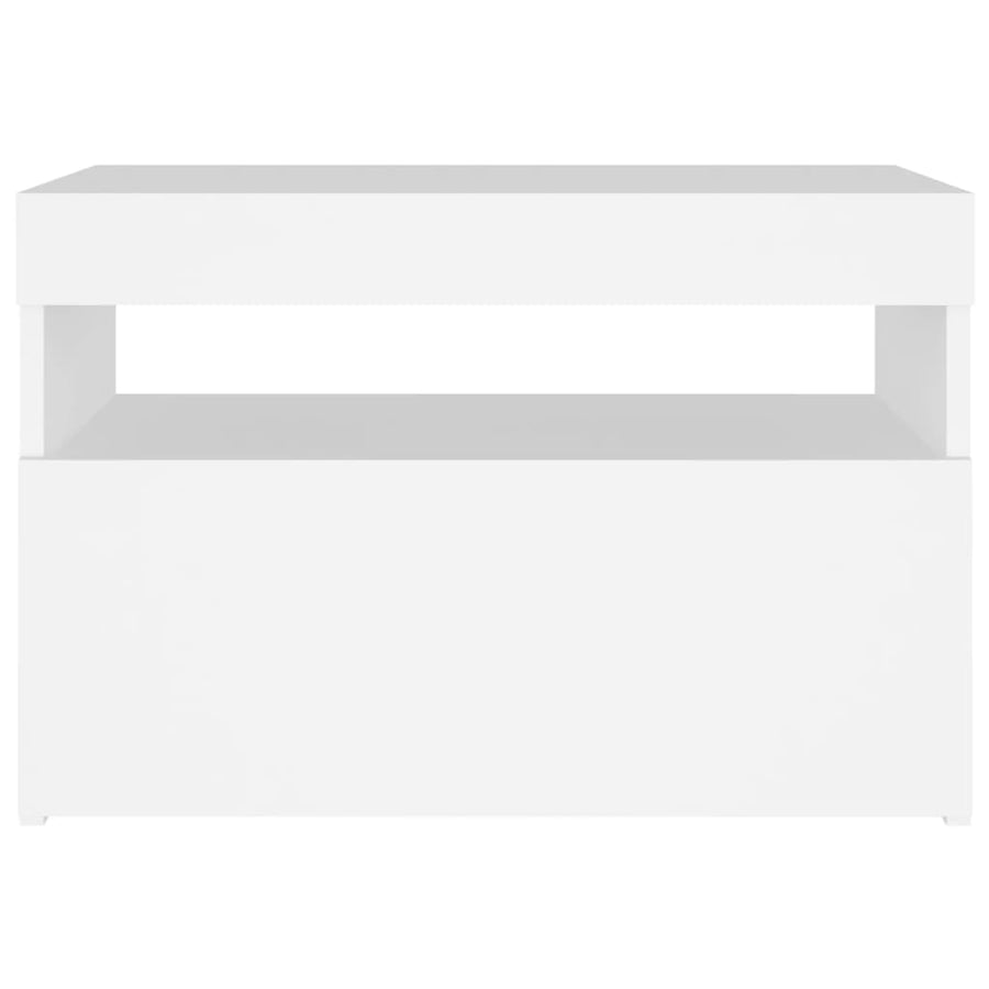 Tv-Meubel Met Led-Verlichting Zwart 1 60 x 35 x 40 cm Wit