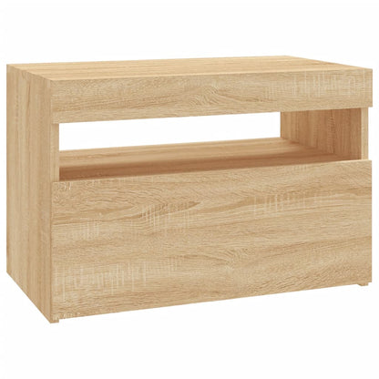 Tv-Meubel Met Led-Verlichting Kleurig 1 60 x 35 x 40 cm Sonoma eiken