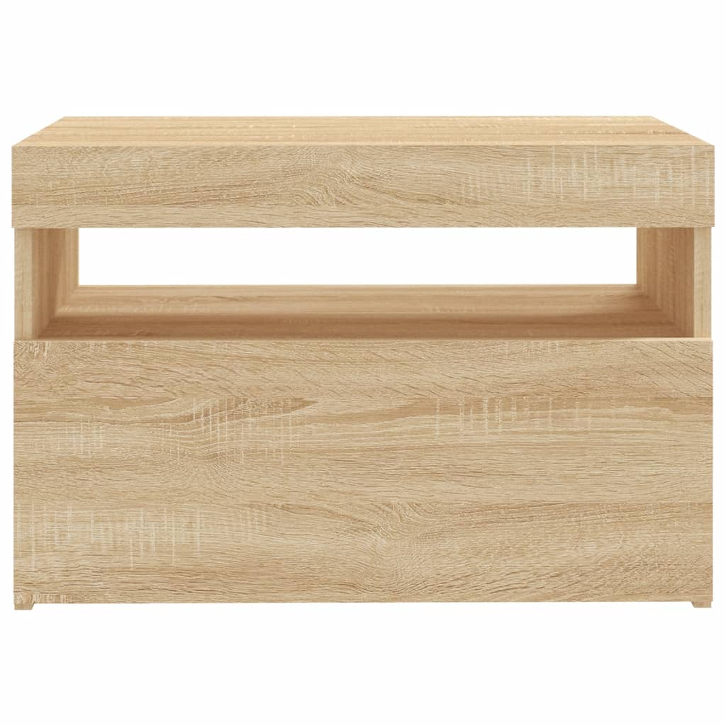 Tv-Meubel Met Led-Verlichting Kleurig 1 60 x 35 x 40 cm Sonoma eiken