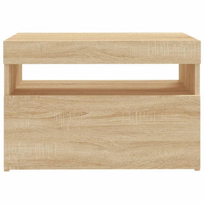 Tv-Meubel Met Led-Verlichting Kleurig 1 60 x 35 x 40 cm Sonoma eiken