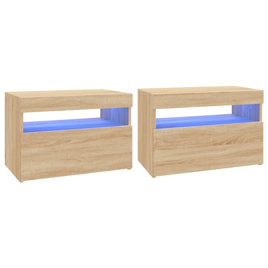 Tv-Meubelen Led-Verlichting Kleur 2 60 x 35 x 40 cm Sonoma eiken