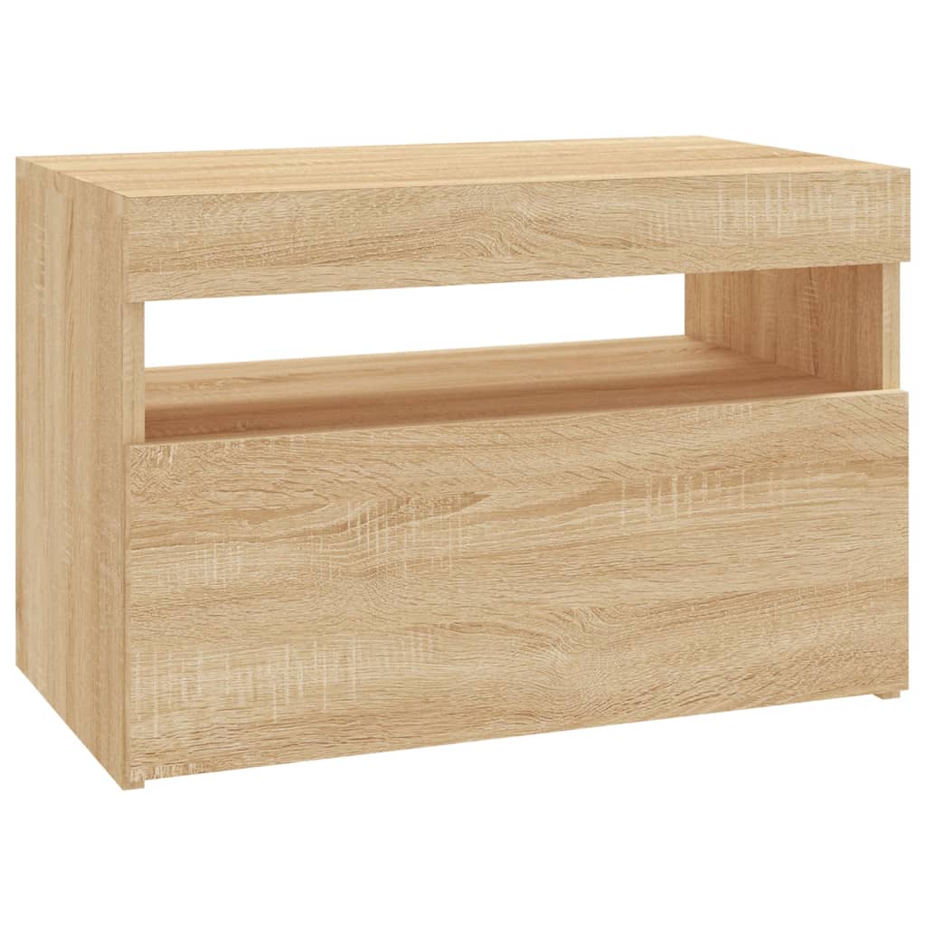 Tv-Meubelen Led-Verlichting Kleur 2 60 x 35 x 40 cm Sonoma eiken