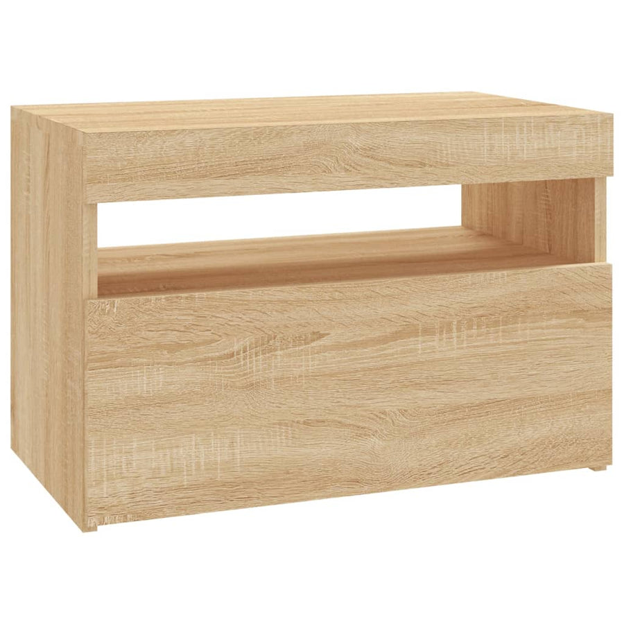 Tv-Meubelen Led-Verlichting Kleur 2 60 x 35 x 40 cm Sonoma eiken