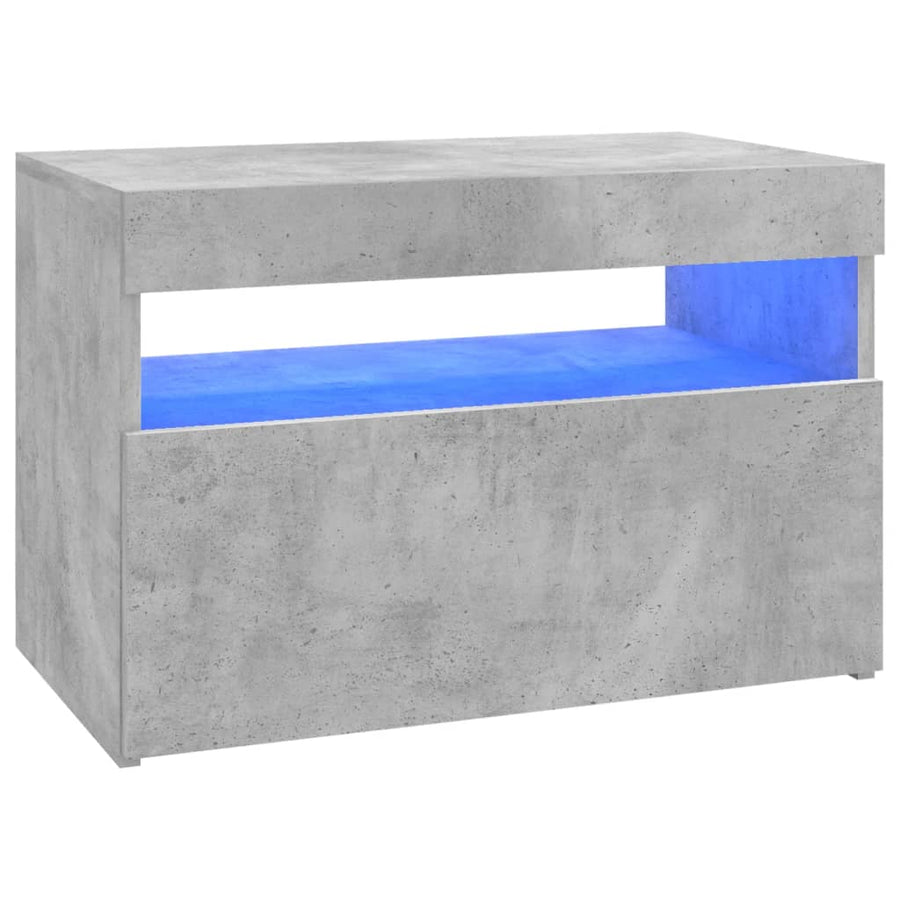 Tv-Meubel Met Led-Verlichting 1 60 x 35 x 40 cm Betongrijs