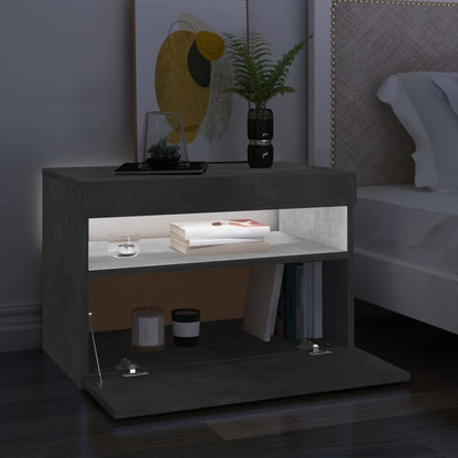 Tv-Meubel Met Led-Verlichting 1 60 x 35 x 40 cm Betongrijs