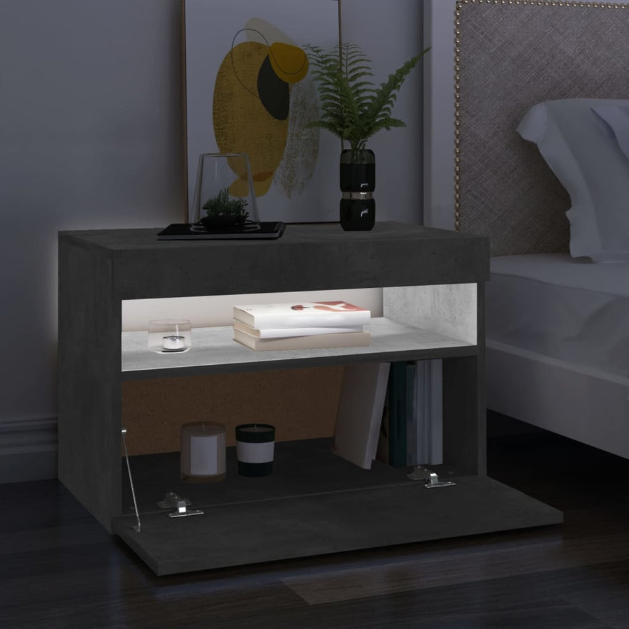 Tv-Meubel Met Led-Verlichting 1 60 x 35 x 40 cm Betongrijs