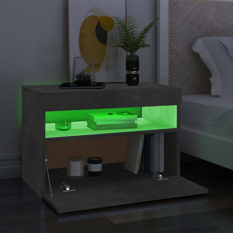 Tv-Meubel Met Led-Verlichting 1 60 x 35 x 40 cm Betongrijs