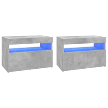 Tv-Meubelen Met Led-Verlichting 2 60 x 35 x 40 cm Betongrijs