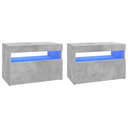 Tv-Meubelen Met Led-Verlichting 2 60 x 35 x 40 cm Betongrijs