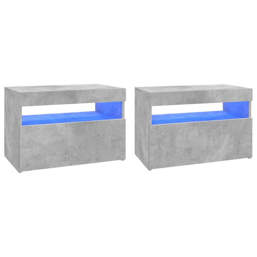 Tv-Meubelen Met Led-Verlichting 2 60 x 35 x 40 cm Betongrijs