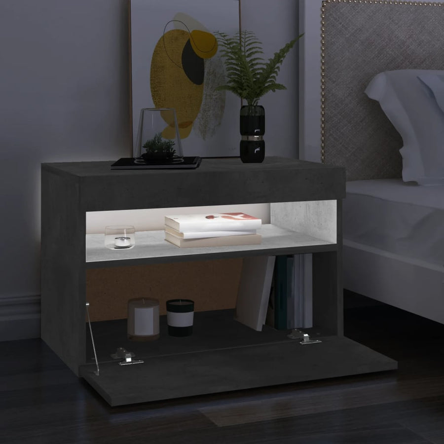 Tv-Meubelen Met Led-Verlichting 2 60 x 35 x 40 cm Betongrijs