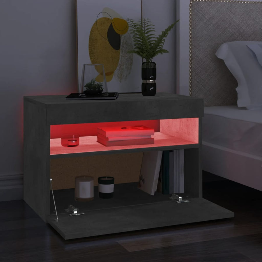 Tv-Meubelen Met Led-Verlichting 2 60 x 35 x 40 cm Betongrijs