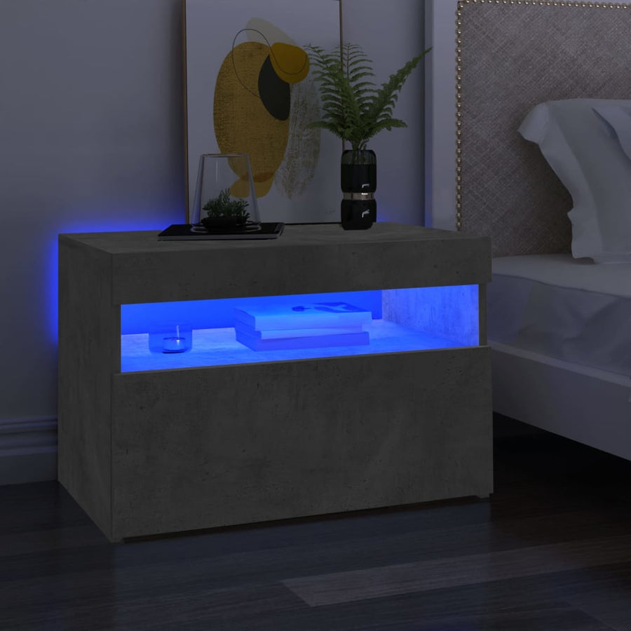 Tv-Meubelen Met Led-Verlichting 2 60 x 35 x 40 cm Betongrijs