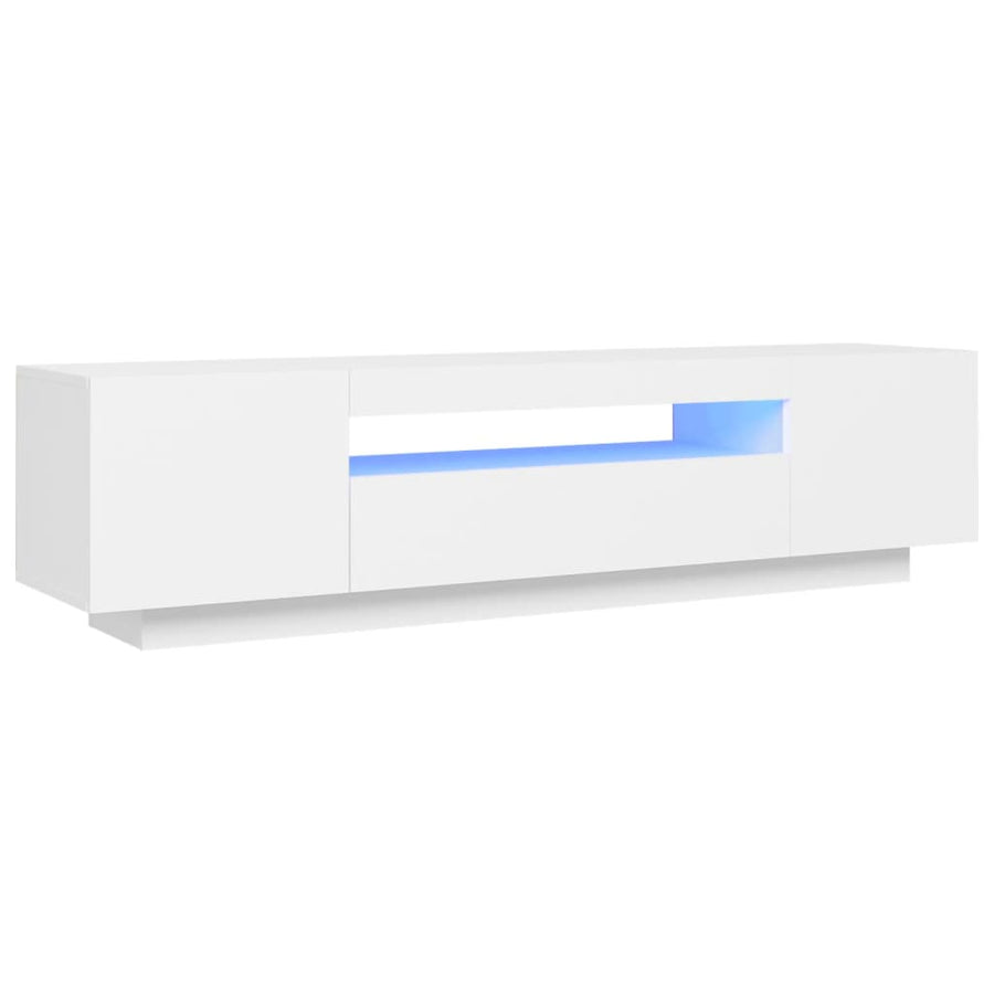 Tv-Meubel Met Led-Verlichting 60X35X40 Cm Wit