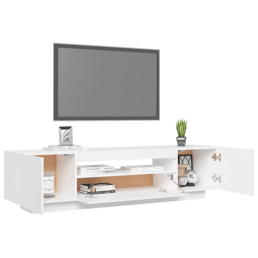Tv-Meubel Met Led-Verlichting 60X35X40 Cm Wit