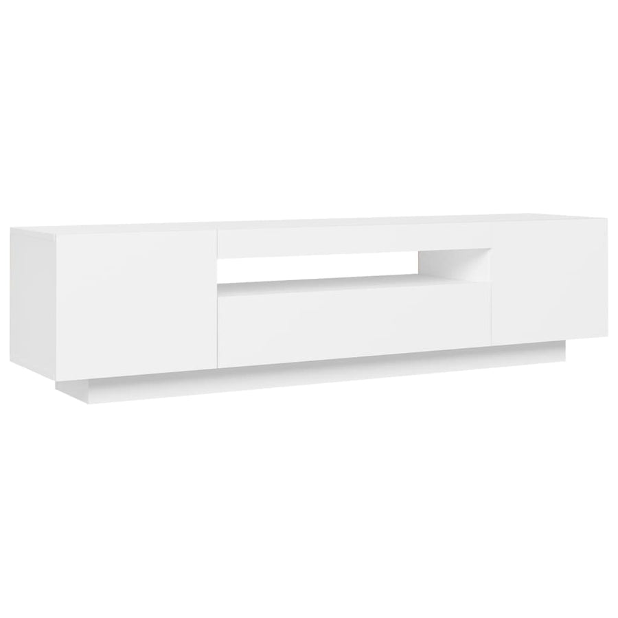 Tv-Meubel Met Led-Verlichting 60X35X40 Cm Wit