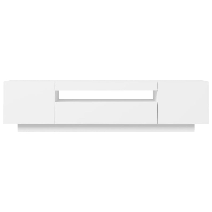 Tv-Meubel Met Led-Verlichting 60X35X40 Cm Wit