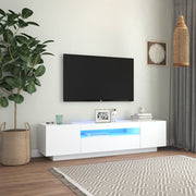 Tv-meubel 160x35x40 cm wit led
