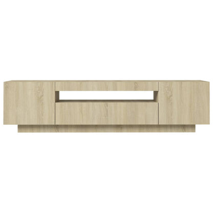Tv-Meubel Met Led-Verlichting 60X35X40 Cm Kleurig Sonoma eiken