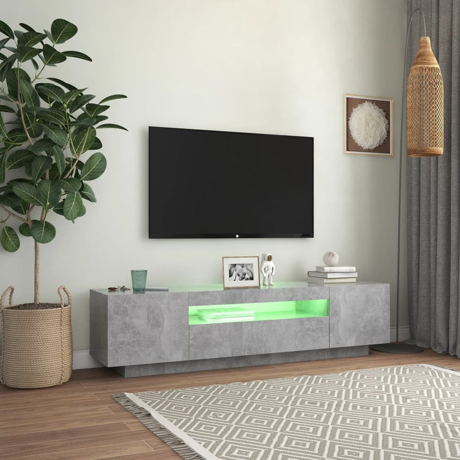 Tv-Meubel Met Led-Verlichting 60X35X40 Cm Betongrijs