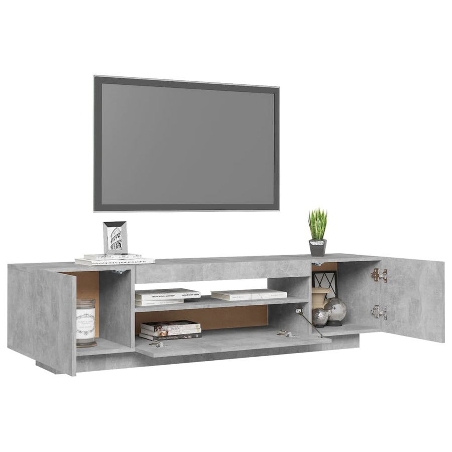 Tv-Meubel Met Led-Verlichting 60X35X40 Cm Betongrijs