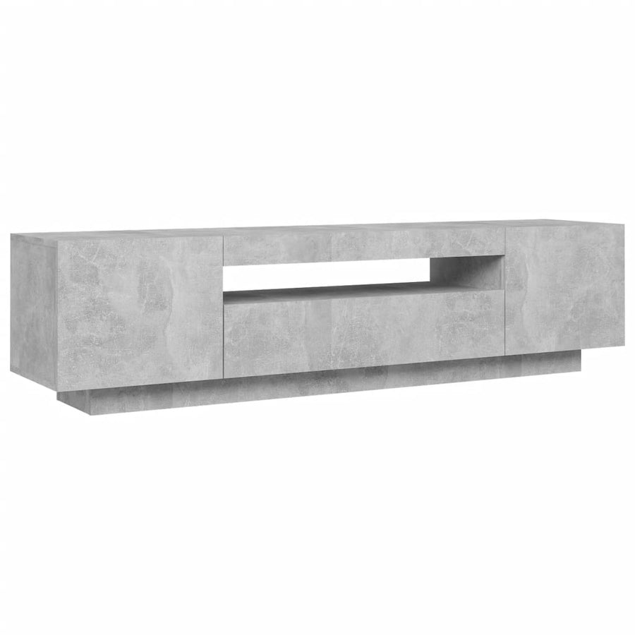Tv-Meubel Met Led-Verlichting 60X35X40 Cm Betongrijs