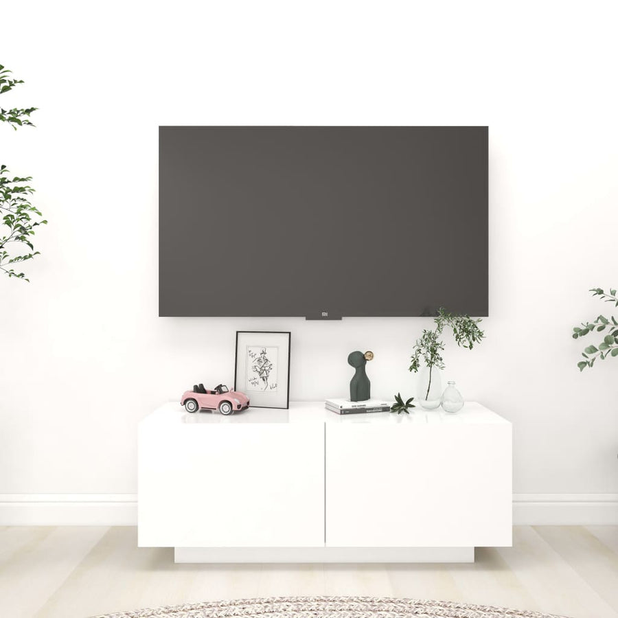Tv-Meubel 00X35X40 Cm Bewerkt Hout Wit