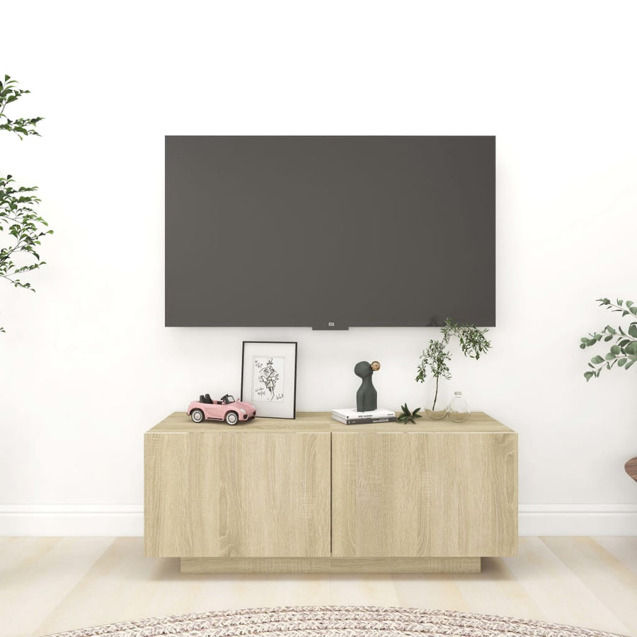 Tv-Meubel 00X35X40 Cm Spaanplaat Kleurig Sonoma eiken