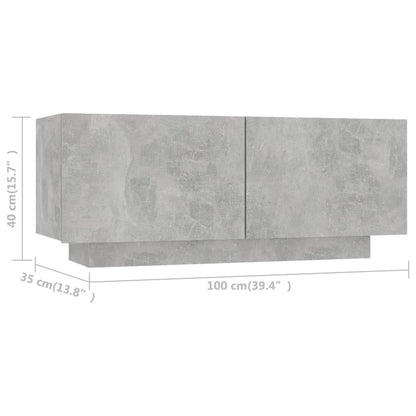 Tv-Meubel 00X35X40 Cm Spaanplaat Betongrijs