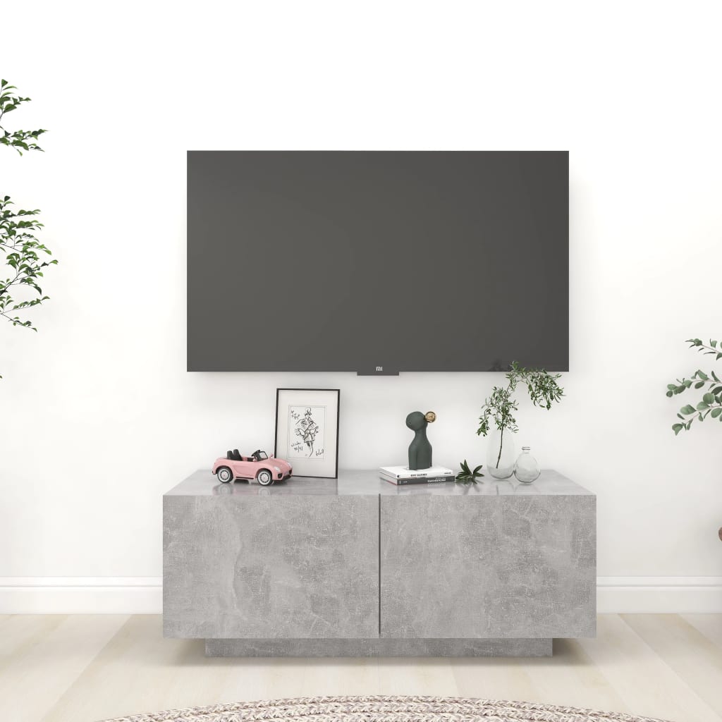 Tv-Meubel 00X35X40 Cm Spaanplaat Betongrijs