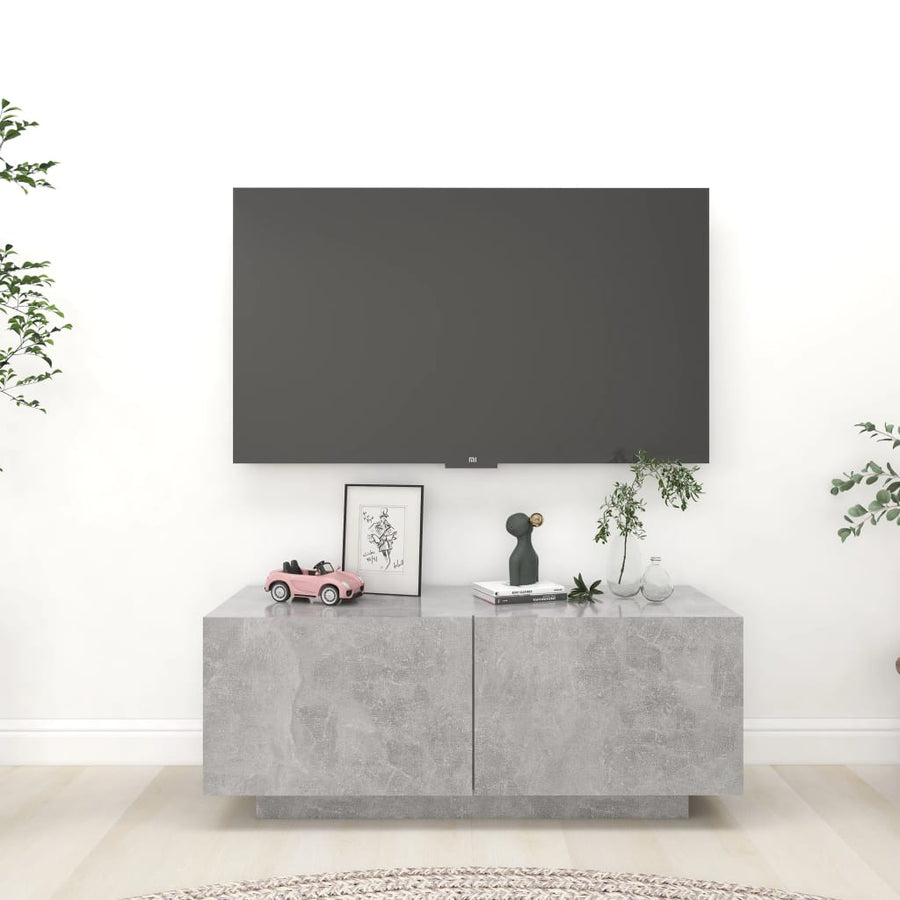 Tv-Meubel 00X35X40 Cm Spaanplaat Betongrijs