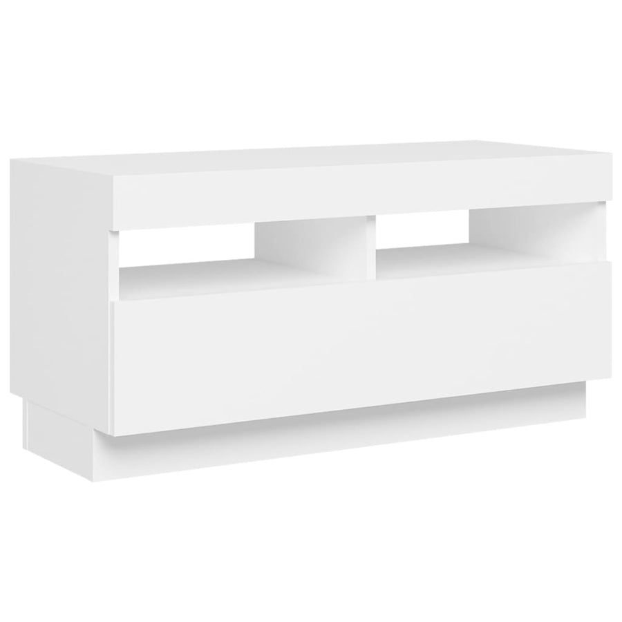 Tv-Meubel Met Led-Verlichting 80 x 35 x 40 cm Wit