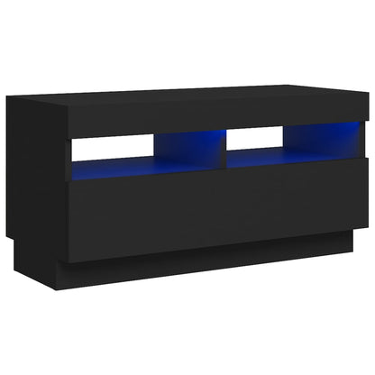 Tv-Meubel Met Led-Verlichting 80 x 35 x 40 cm Zwart