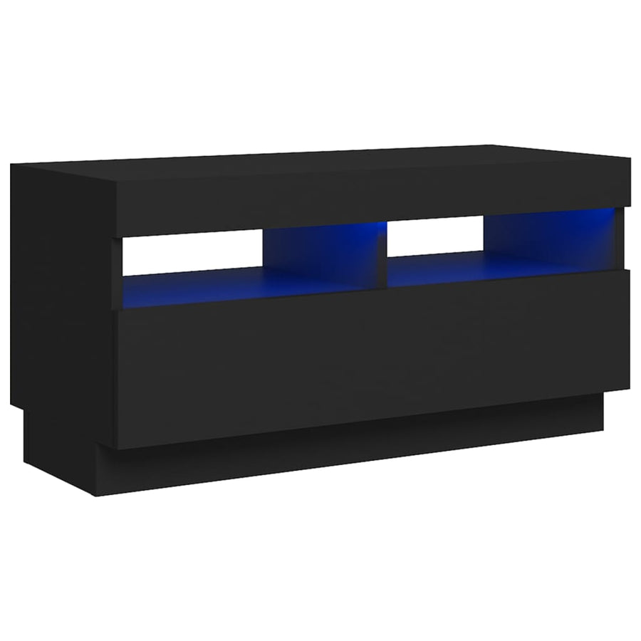 Tv-Meubel Met Led-Verlichting 80 x 35 x 40 cm Zwart