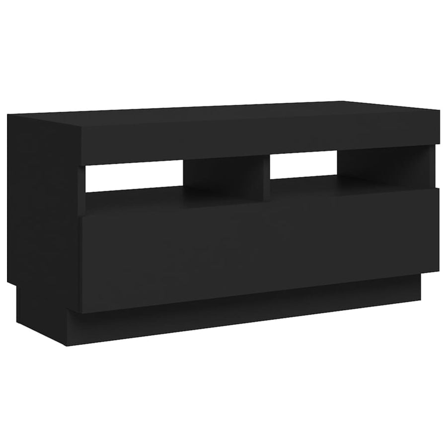Tv-Meubel Met Led-Verlichting 80 x 35 x 40 cm Zwart