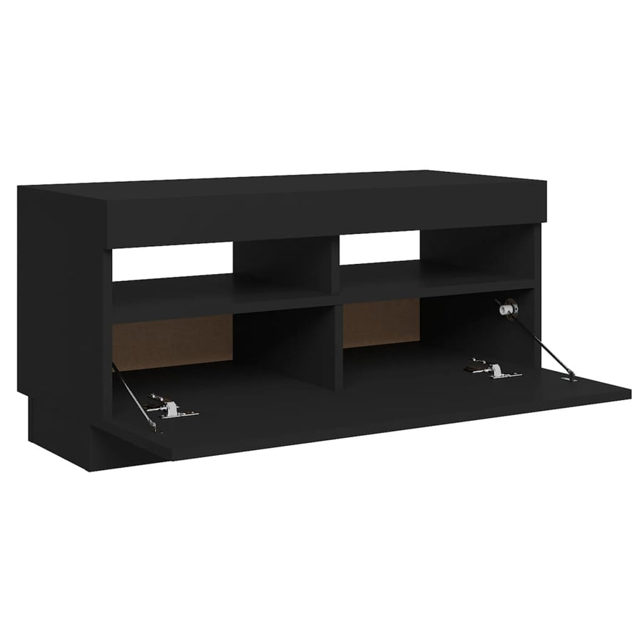 Tv-Meubel Met Led-Verlichting 80 x 35 x 40 cm Zwart
