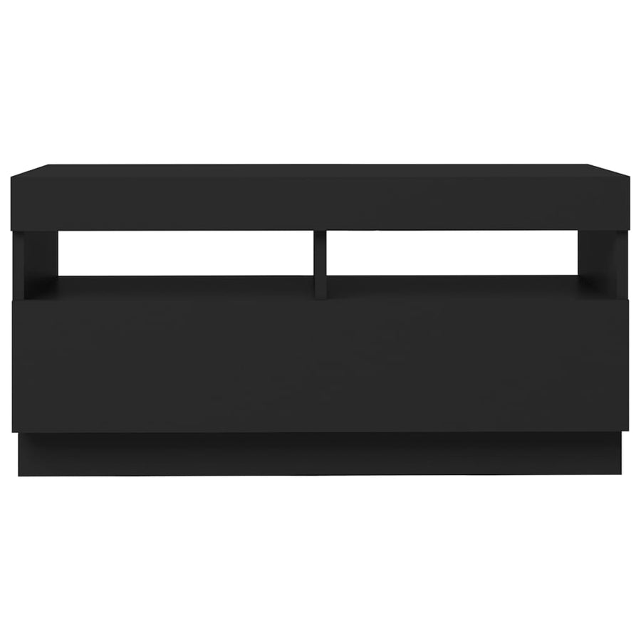 Tv-Meubel Met Led-Verlichting 80 x 35 x 40 cm Zwart