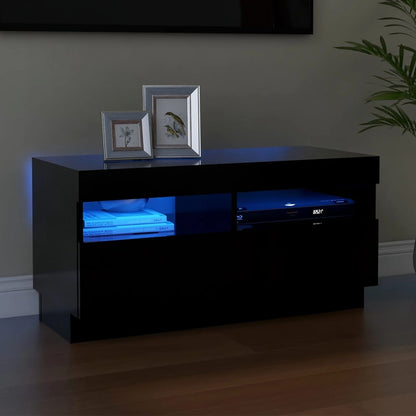 Tv-Meubel Met Led-Verlichting 80 x 35 x 40 cm Zwart